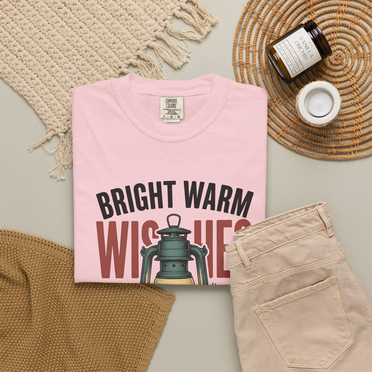 Lantern Pinecones T-Shirt Christmas Seasonal Gift Women Retro T-Shirt Pinecone T-Shirt Xmas Fan Holiday T-Shirt Winter Graphic Sketch Pine Leaves