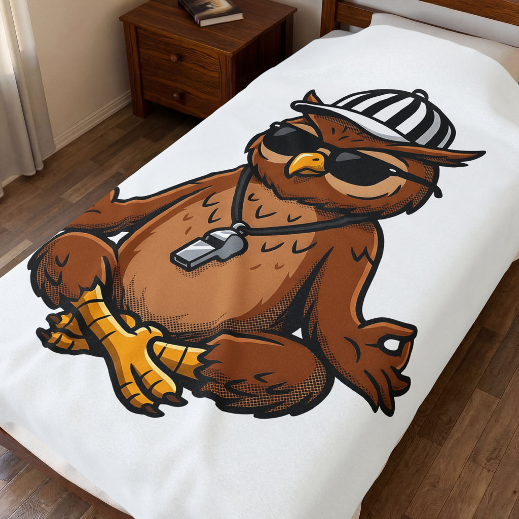 Owl Umpire Sports Activities Workout Gift Owl Athlete Enthusiast Fitness Blanket