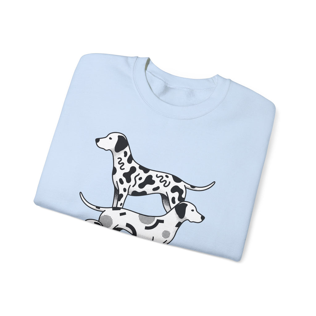 Dalmatian Sweatshirt Dog Fauna Gift Women Flat Sweatshirt Dalmatian Sweatshirt Dog Fan Graphic Design Illustration Sketch Spot Design Sweatshirt