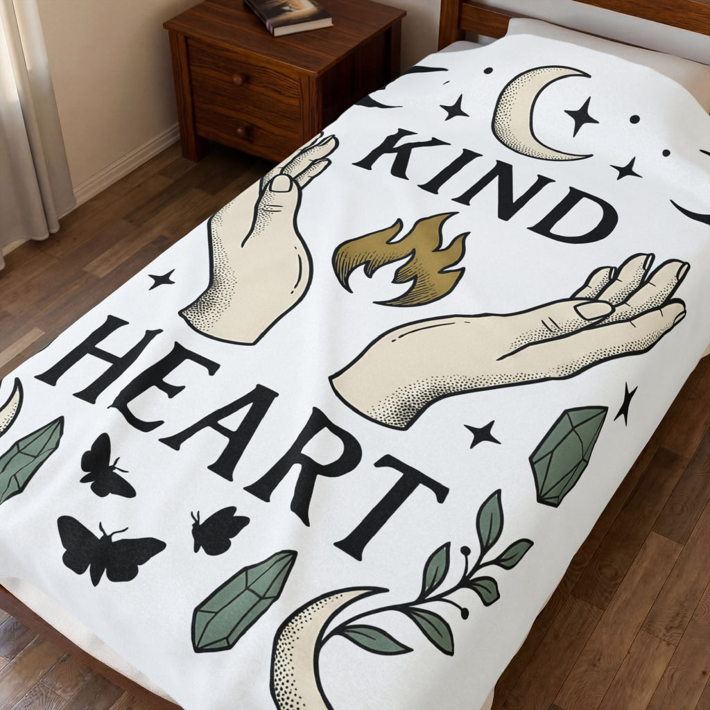 Healing Hands Blanket Boho Chic Spiritual Gift Women Mystical Blanket Therapeutic Hands Blanket Bohemian Enthusiast Esoteric Blanket Spirituality