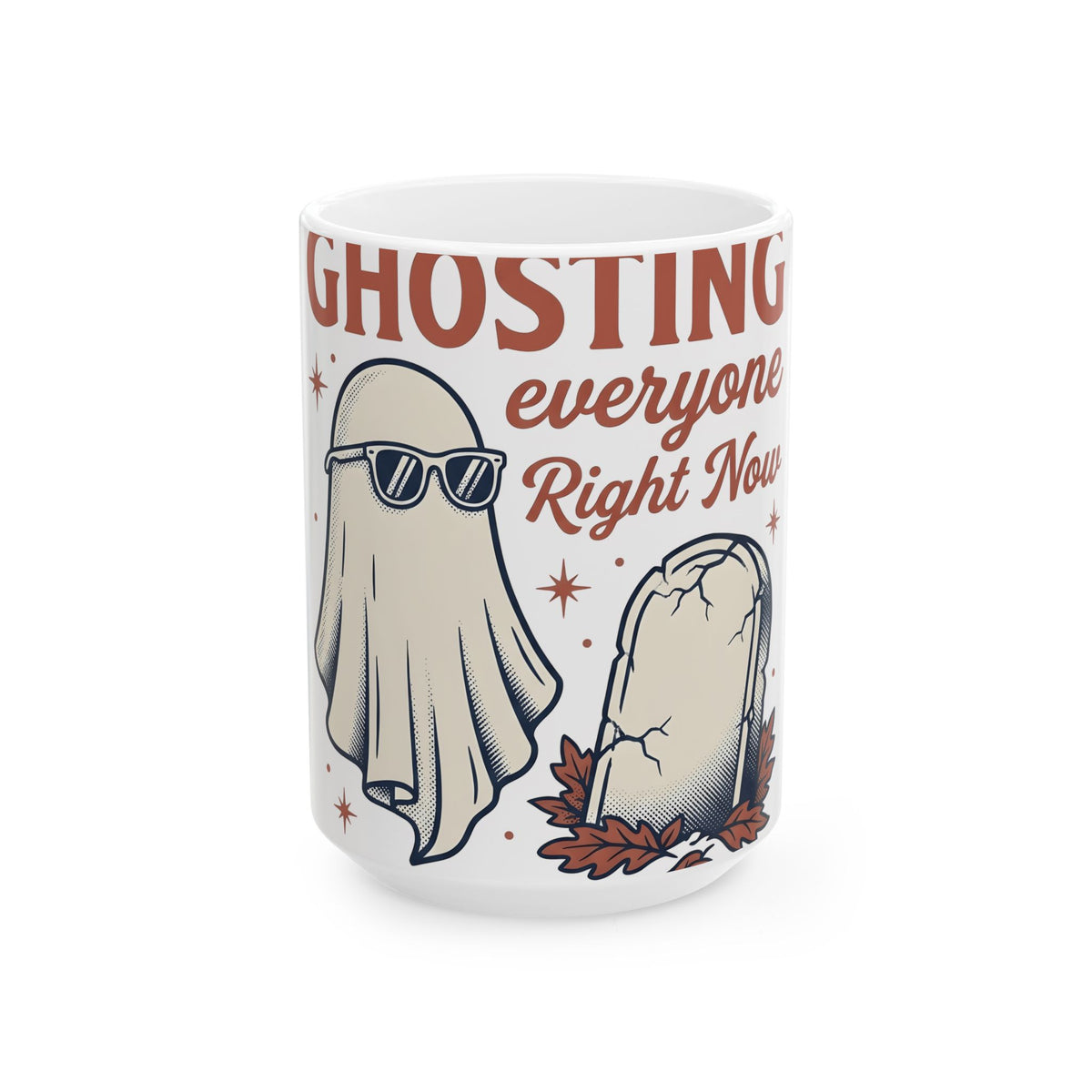 Apparition Eyewear Mug Halloween Fun Gift Women Rustic Mug Glasses Mug Horror Fan Spectacles Mug Amusement Graphic Traditional
