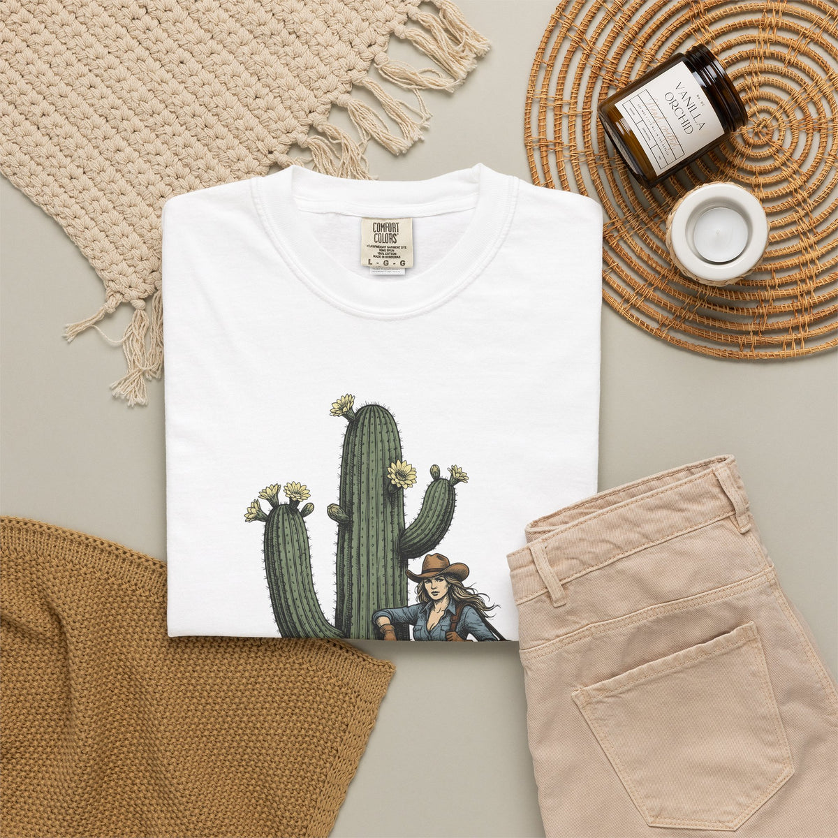 Cowgirl Cactus Cowgirl Ranch Gift Western Prickly Pear Cowboy Fan Rodeo Farm Vintage Saddle T-Shirt