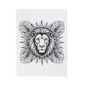 Lion Face Blanket Boho Chic Wildlife Gift Women Sketch Blanket Lion Blanket Bohemian Fan Drawing Graphic Wildlife Graphic Geometric Jungle Leaves