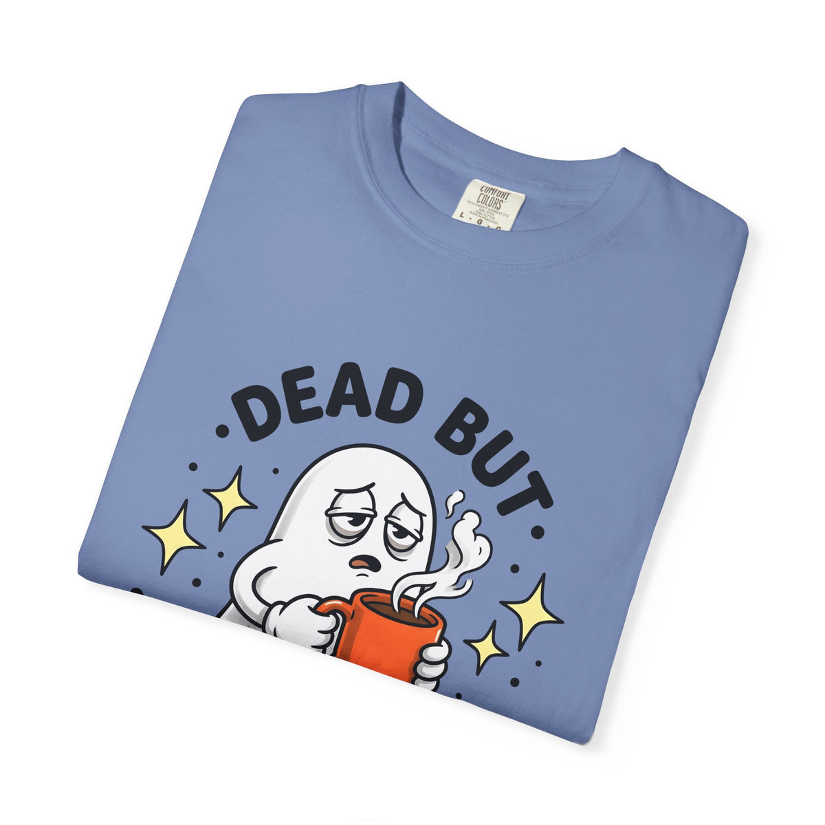 Spooky Coffee T-Shirt T-Shirt Coffee Funny Gift Women Comic T-Shirt Coffee Cup T-Shirt Coffee Fan Cartoon T-Shirt Humor Graphic Vintage Sparkle T-Shirt