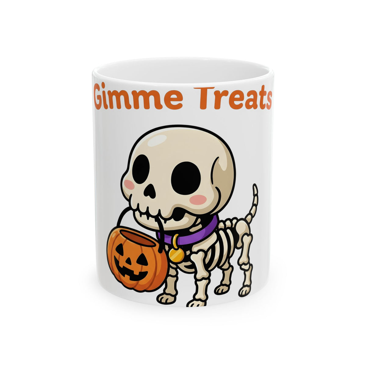 Skeleton Dog Mug Halloween Dog Gift Women Cute Mug Dog Mug Halloween Fan Kawaii Mug Canine Graphic Cartoon Pumpkin Mug