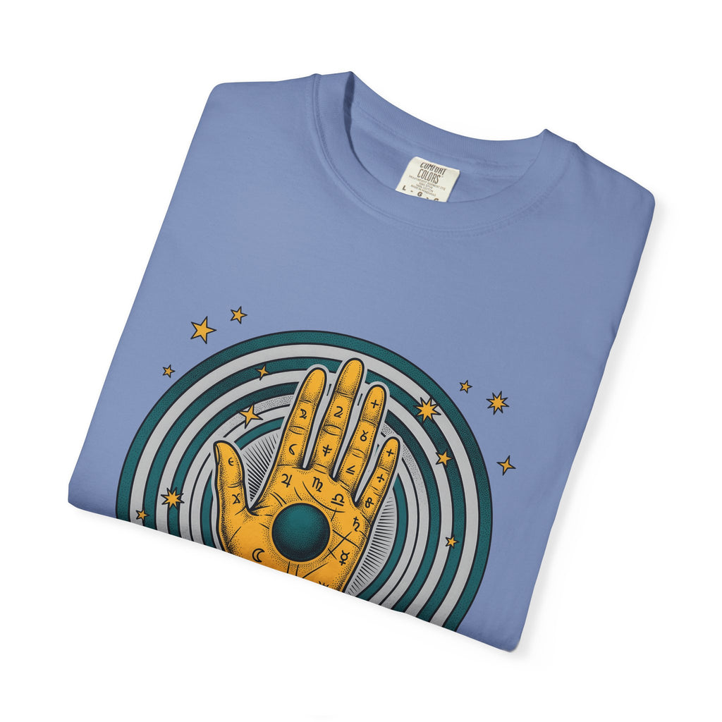 Fortune Hand T-Shirt Astrology Esoteric Gift Women Ethnic T-Shirt Palmistry T-Shirt Zodiac Fan Tribal T-Shirt Mystical Graphic Classic Astrological