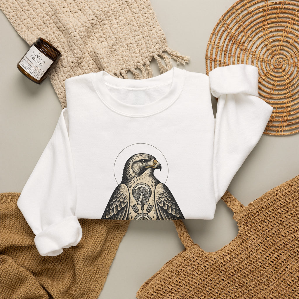 Eagle Design Sweatshirt Sports Wildlife Gift Women Tribal Sweatshirt Bald Eagle Sweatshirt Athlete Fan Native Sweatshirt Wildlife Graphic Classic Spear Sweatshirt