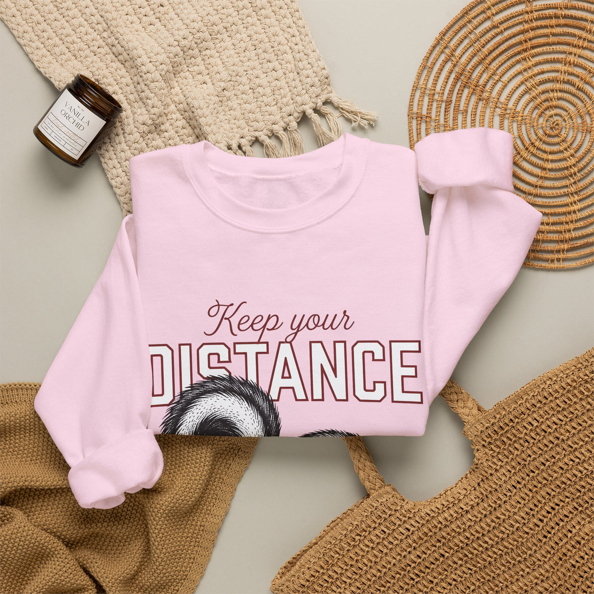 Skunk Illustration Sweatshirt Animal Joke Gift Women Sketch Sweatshirt Stink Sweatshirt Animal Fan Drawing Graphic Retro Bushy Tail Sweatshirt