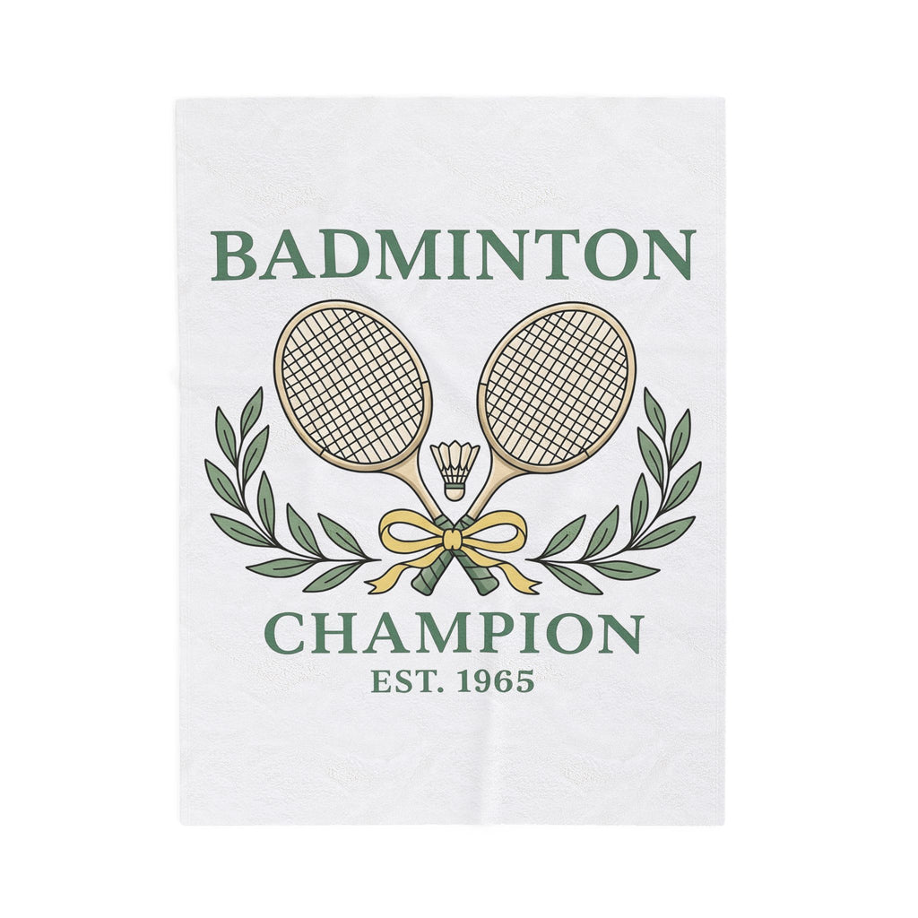 Birdie Rackets Blanket Badminton Fitness Gift Women Retro Blanket Shuttlecocks Blanket Badminton Enthusiast Vintage Blanket Workout Graphic Doodle
