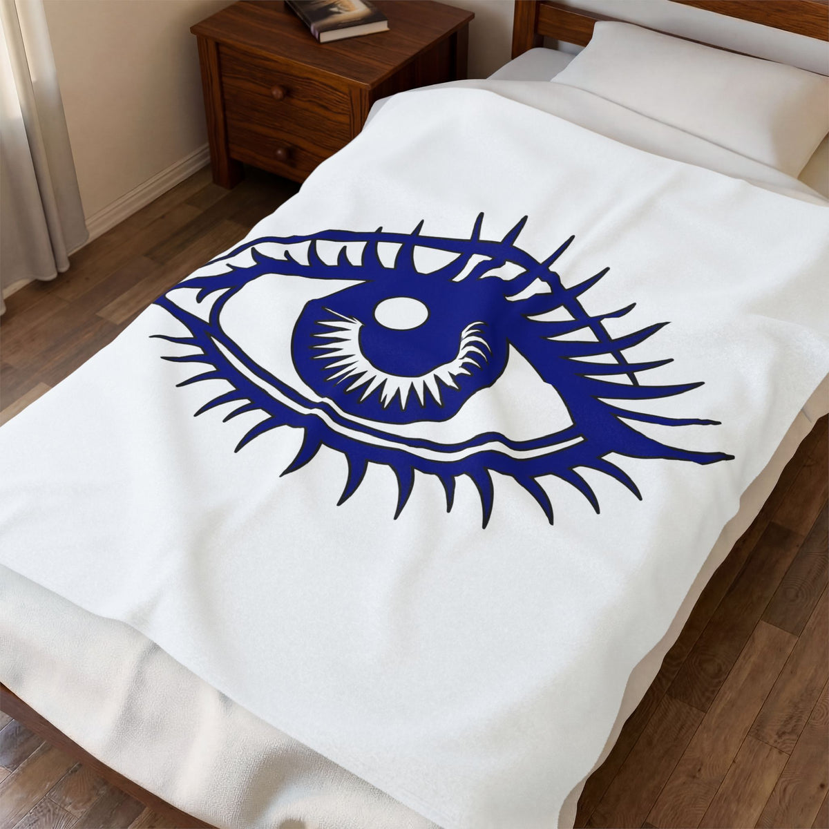 Spiritual Eye Blanket Mystical Earthy Gift Women Doodle Blanket Third Eye Blanket Spirituality Enthusiast Hand Drawn Blanket Bohemian Graphic