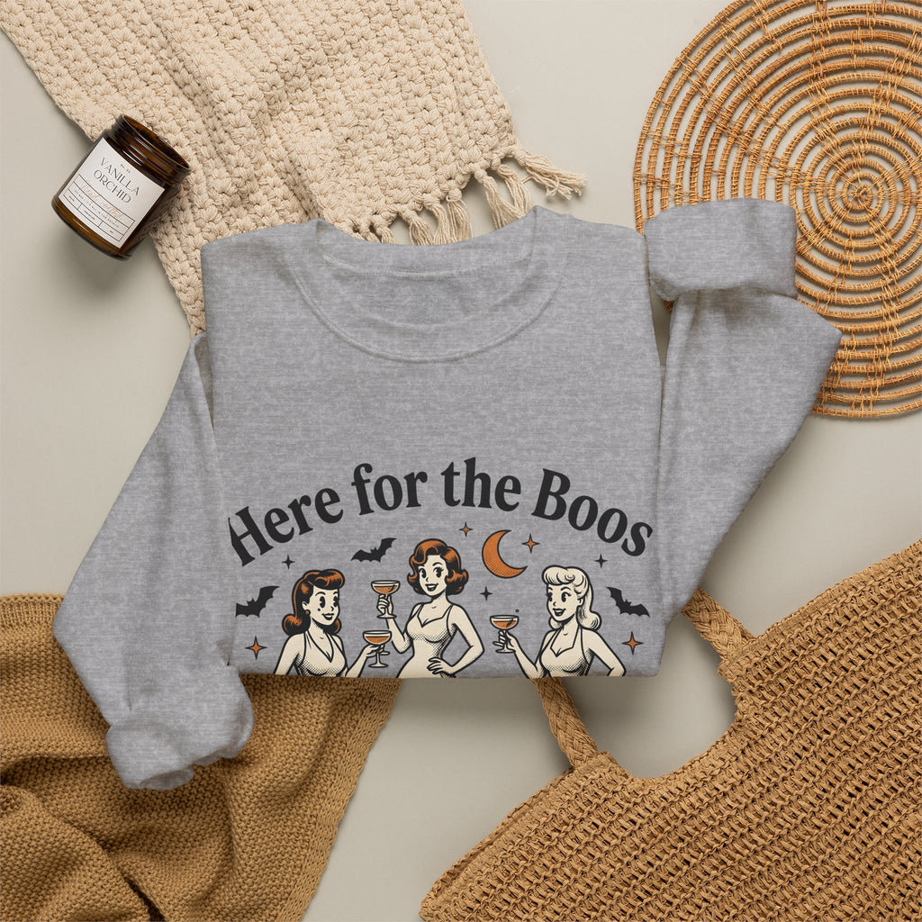 Vintage Ghost Ladies Sweatshirt Halloween Celebration Gift Women Retro Sweatshirt Ghostly Sweatshirt Horror Fan Spooky Sweatshirt Party Graphic Design Graphic