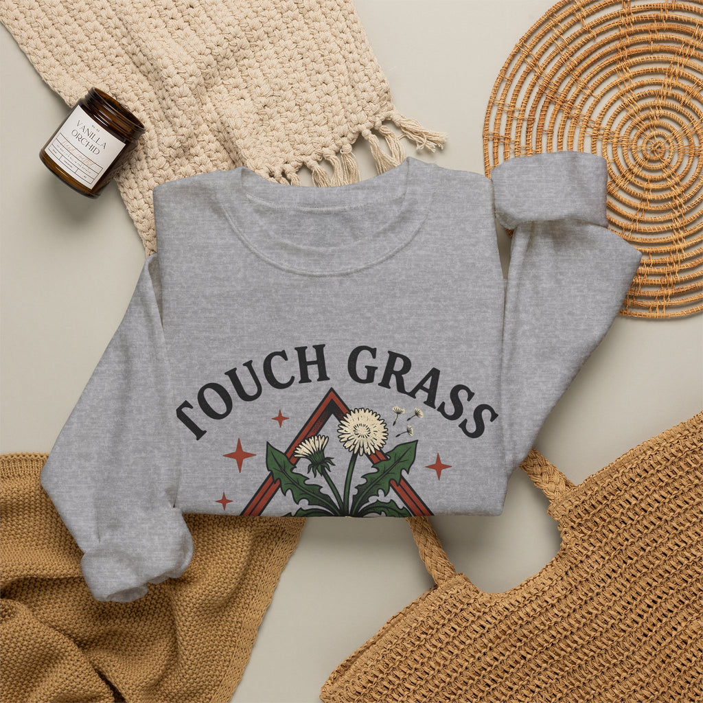 Hand Seed Head Sweatshirt Boho Chic Environment Gift Women Old Fashioned Sweatshirt Dandelion Sweatshirt Hippie Fan Vintage Sweatshirt Eco Graphic Sketch