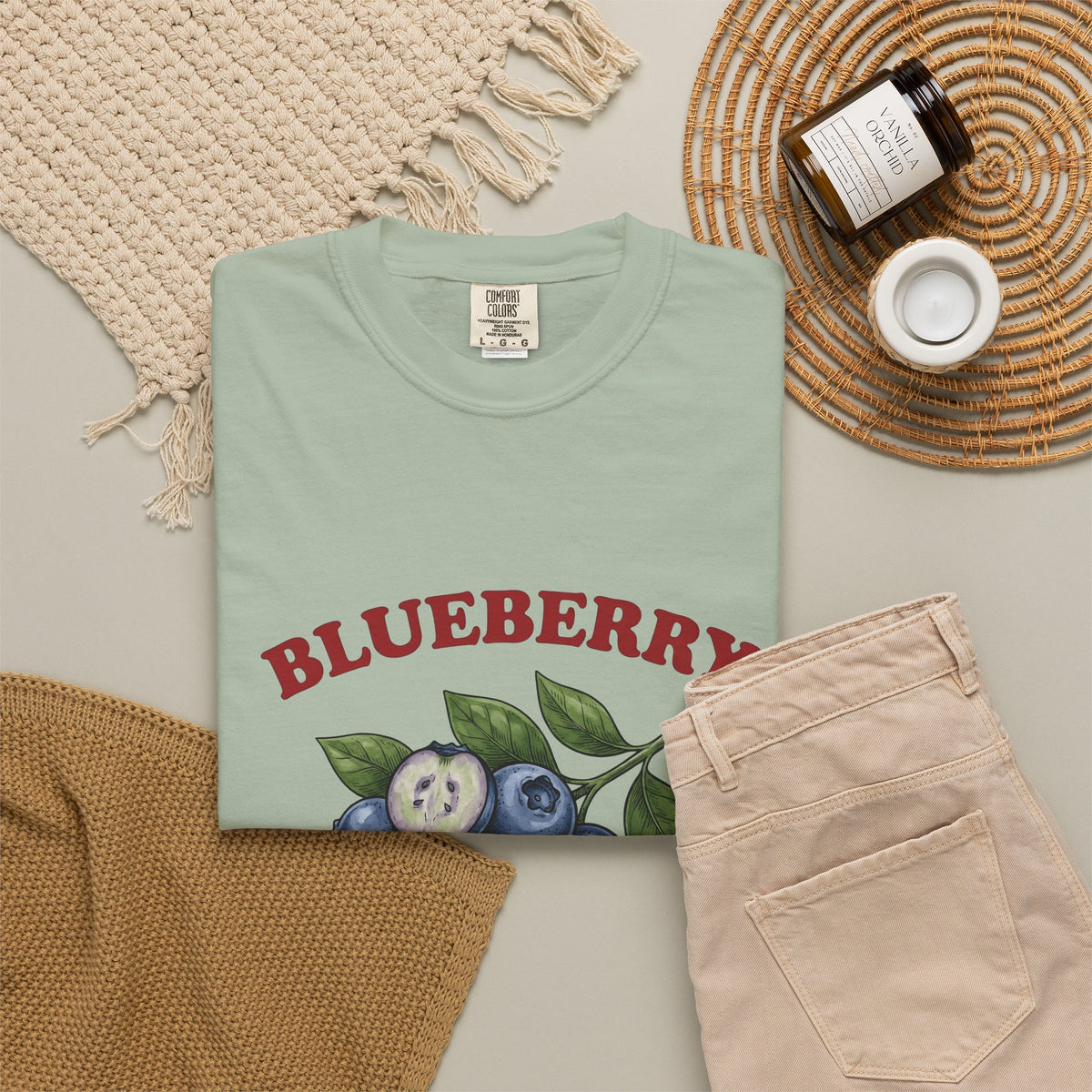 Blueberry Sprig T-Shirt Fruit Cooking Gift Women Sketch T-Shirt Blueberries T-Shirt Fruit Fan Drawing Design Line Art Greenery T-Shirt