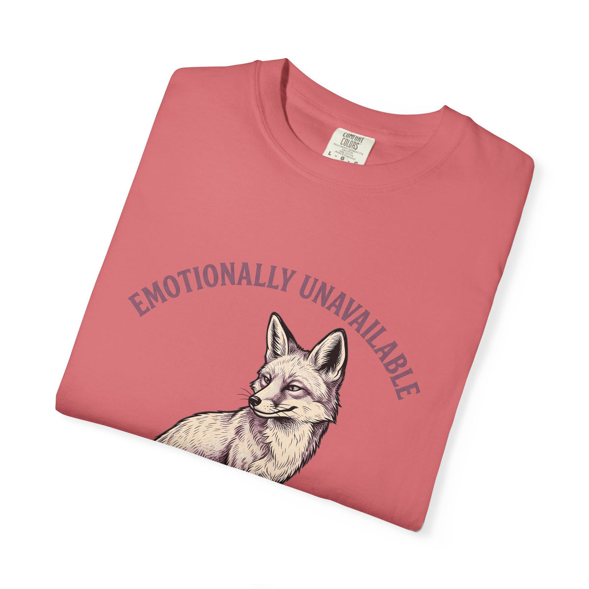 Fox Funny Animal Gift Hand Drawn Fox Humor Fan Illustrated Wildlife Vintage Arched Text T-Shirt