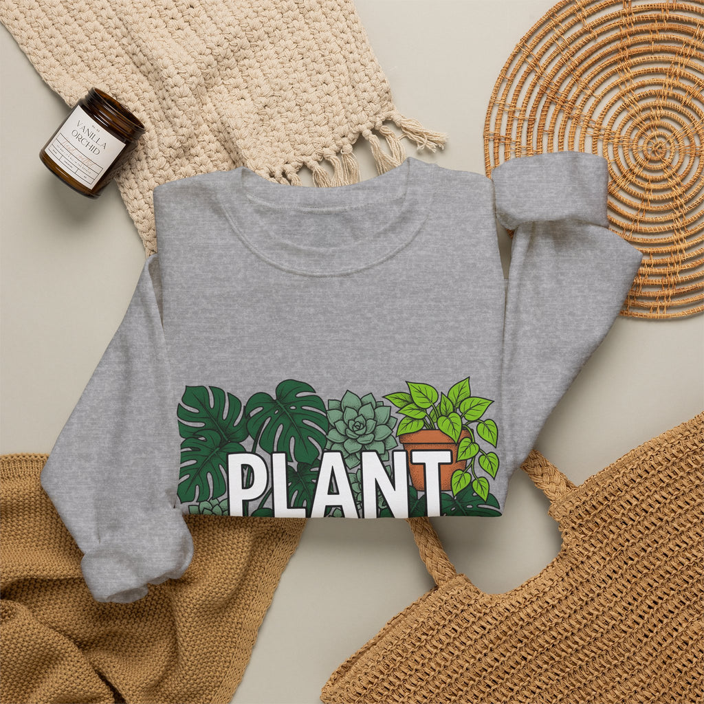 Indoor Plants Sweatshirt Plant Mom Garden Gift Women Modern Sweatshirt Houseplants Sweatshirt Plant Lady Enthusiast Contemporary Sweatshirt Gardening Graphic