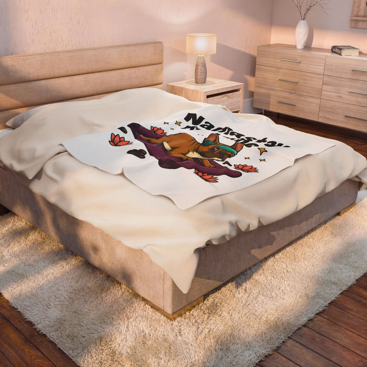 French Bulldog Blanket Dog Exercise Gift Women Caricature Blanket Bulldog Blanket Dog Fan Cartoon Blanket Fitness Graphic Hand Drawn Workout Mat