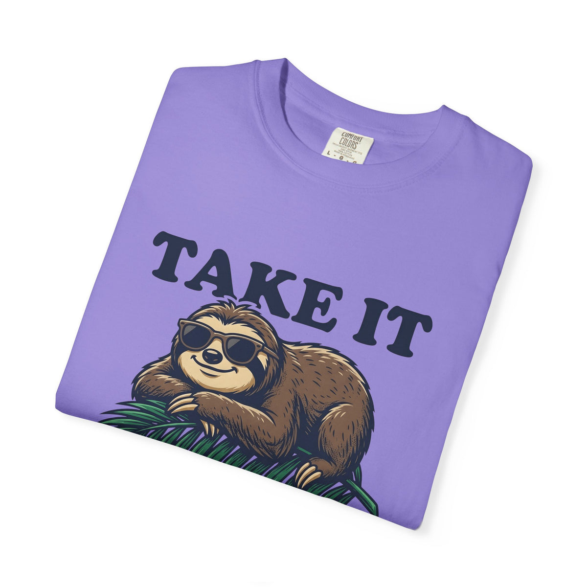 Sloth Shades T-Shirt Funny Wildlife Gift Women Comic T-Shirt Cool Shades T-Shirt Humor Fan Cartoon T-Shirt Animal Graphic Vintage Tropical Leaf