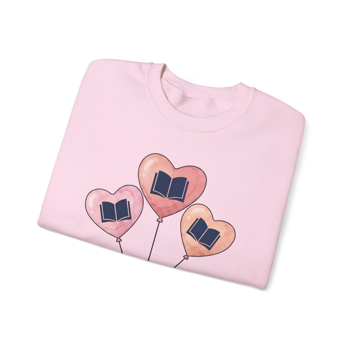 Love Balloon Sweatshirt Cute Books Gift Women Paint Sweatshirt Balloon Sweatshirt Adorable Fan Artistic Sweatshirt Literary Graphic Sketch Novel Sweatshirt