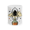 Spider Flask Mug Halloween Eerie Gift Women Typography Mug Flask Mug Horror Fan Gothic Mug Spooky Graphic Classic Glitter Mug