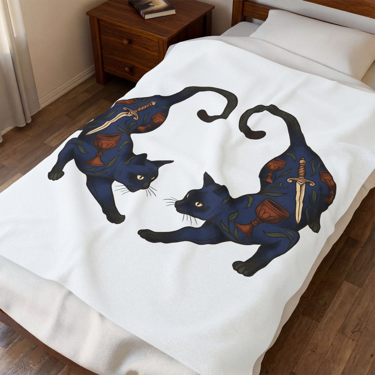 Black Cat Art Blanket Cat Sorcery Gift Women Free Spirit Blanket Cat Blanket Cat Fan Fauvist Blanket Magic Graphic Classic Cutlass Blanket