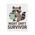 Raccoon Coffee Blanket Nurses Coffee Gift Women Cute Blanket Coffee Blanket Nurse Enthusiast Adorable Blanket Caffeinated Graphic Coffee