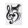 Beagle Pet Blanket Dog Sound Gift Women Classic Blanket Hound Blanket Dog Fan Puppy Blanket Music Graphic Doodle Note Symbols Blanket