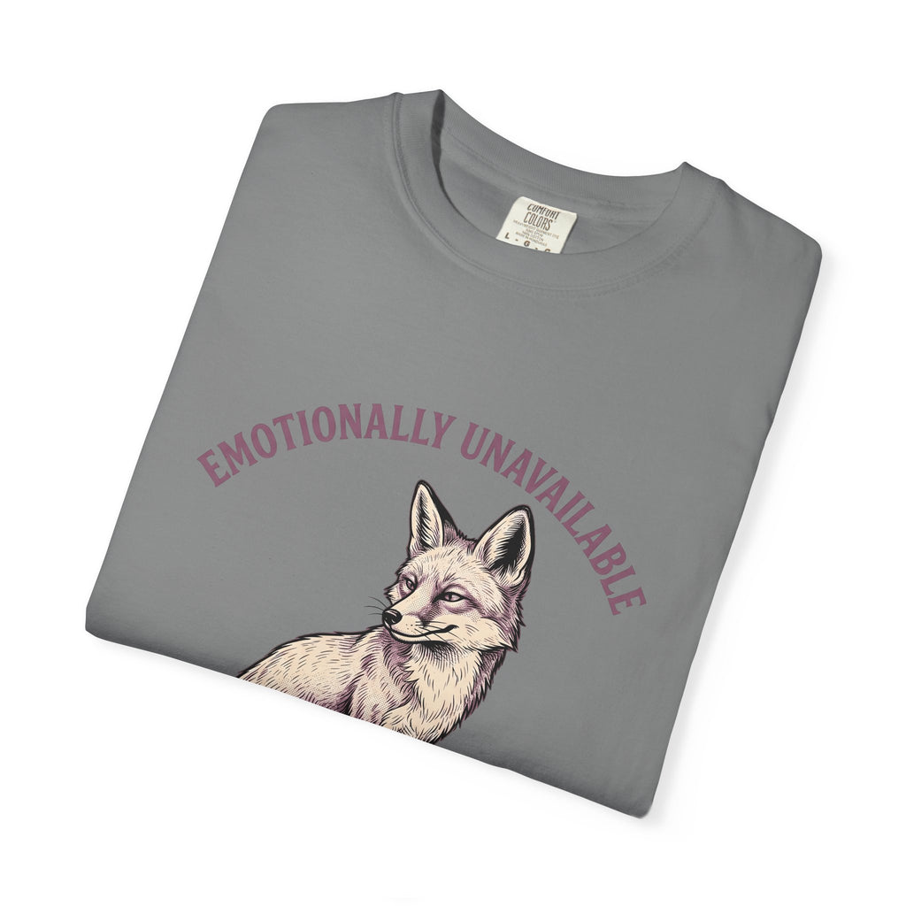 Fox Funny Animal Gift Hand Drawn Fox Humor Fan Illustrated Wildlife Vintage Arched Text T-Shirt