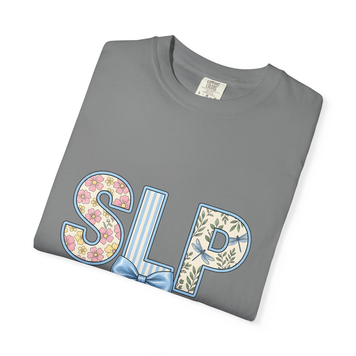 Floral Dragonfly Monogram T-Shirt Speech Therapist Educator Gift Women Whimsical T-Shirt Monogram T-Shirt Speech Pathology Enthusiast Whimsy