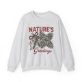 Pinecone Twig Sweatshirt Christmas Outdoors Gift Women Retro Sweatshirt Branch Sweatshirt Xmas Fan Evergreen Graphic Sweatshirt Sketch Ribbon Sweatshirt