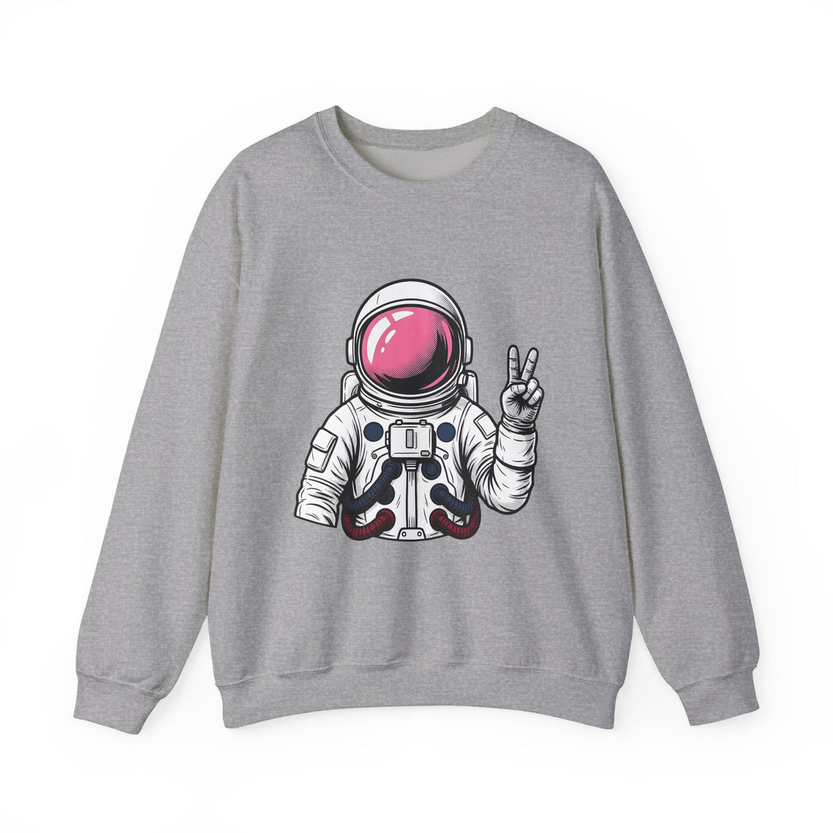 Astronaut Graphic Sweatshirt America Space Gift Women Comic Sweatshirt Cosmonaut Sweatshirt Patriot Fan Galactic Graphic Illustration Cartoon Sweatshirt Retro