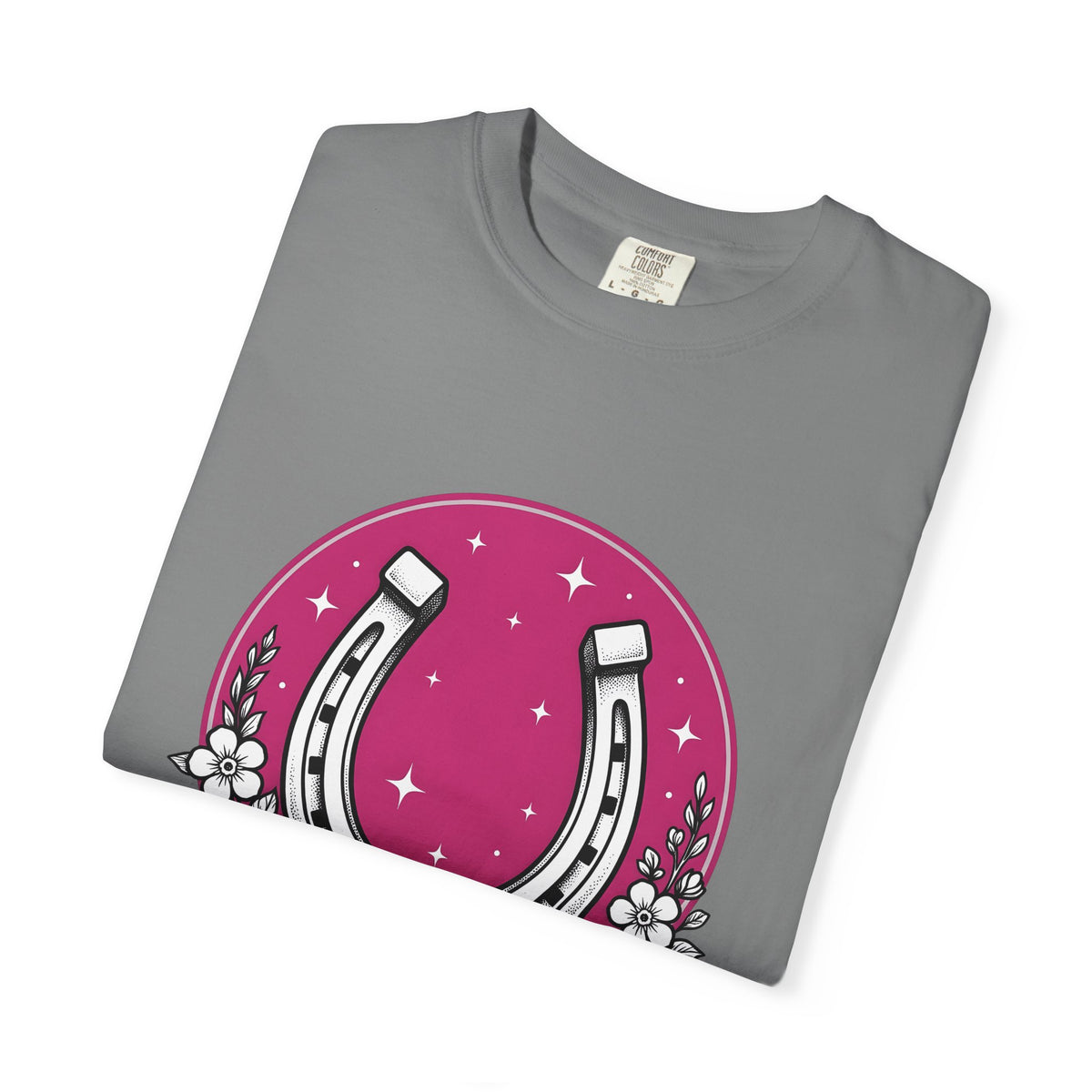 Horseshoe Blossom T-Shirt Cowgirl Ranch Gift Women Hippie T-Shirt Texas Wildflower T-Shirt Rodeo Fan Western T-Shirt Farm Graphic Antique Twinkle