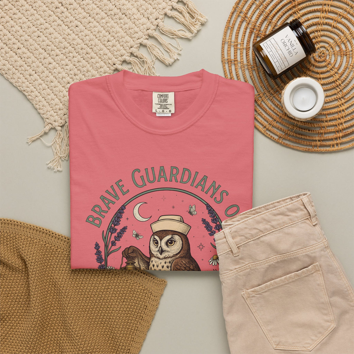 Nursing Owl T-Shirt Nurses Gratitude Gift Women Retro T-Shirt Owl T-Shirt Nurse Enthusiast Vintage T-Shirt Appreciation Graphic Sketch Torch T-Shirt
