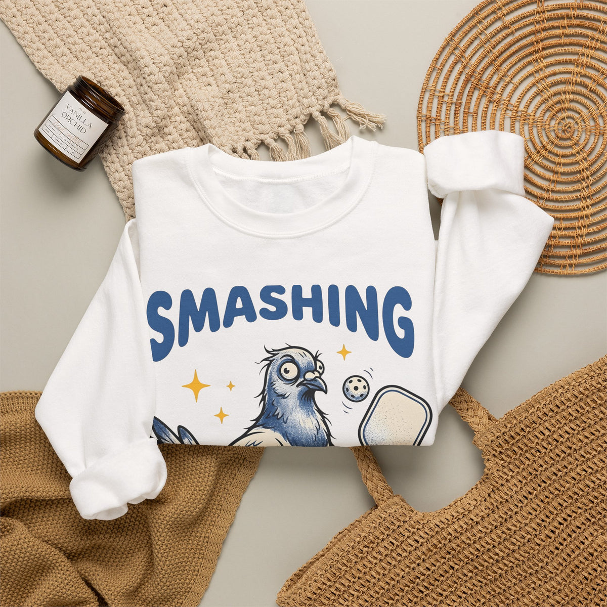 Flying Bird Pickleball Sweatshirt Pickleball Critters Gift Women Drawing Sweatshirt Pickleball Sweatshirt Pickleball Fan Illustrations Sweatshirt Creature