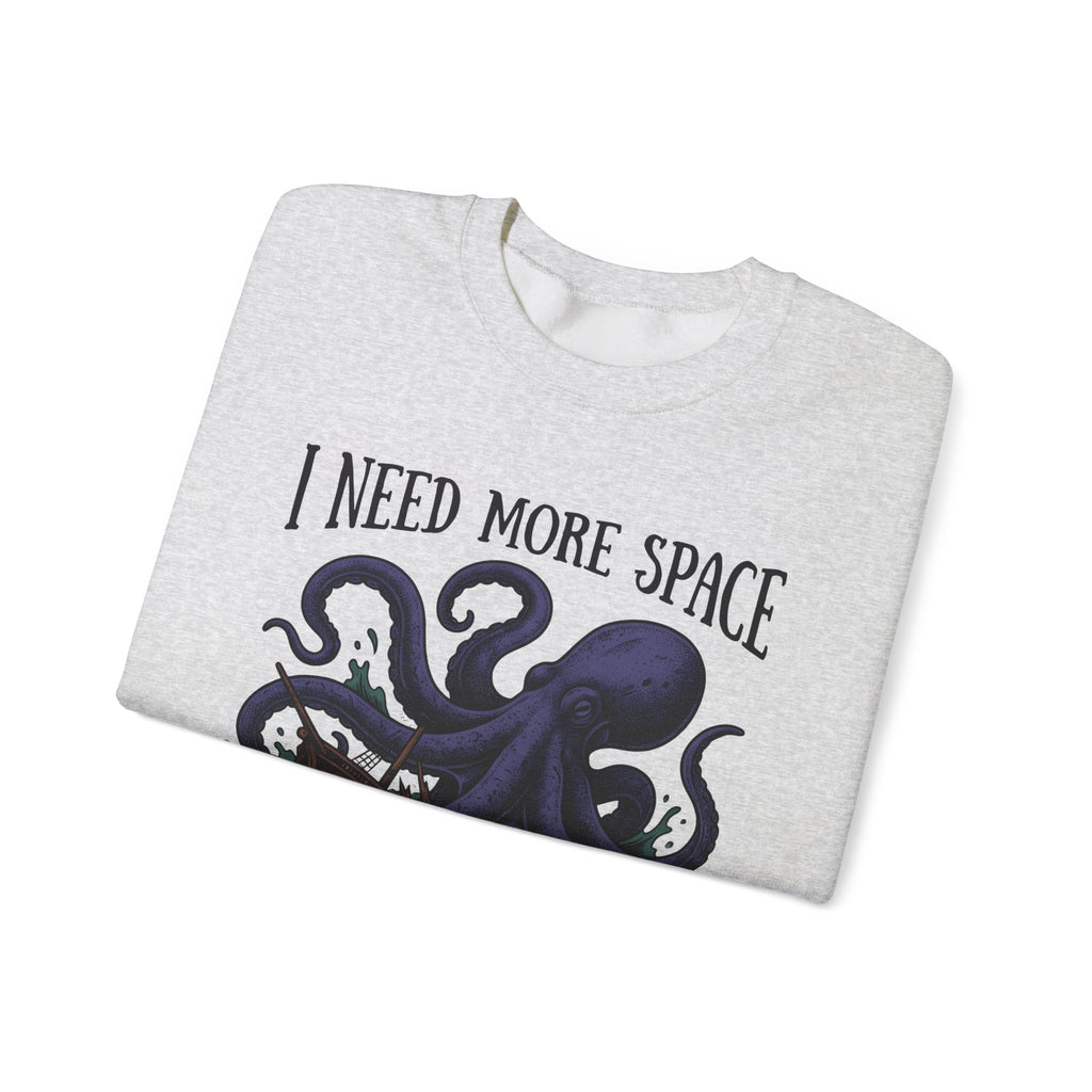 Octopus Ship Sweatshirt Funny Nautical Gift Women Vintage Sweatshirt Kraken Sweatshirt Humor Fan Retro Sweatshirt Maritime Graphic Hand Drawn Ocean Sweatshirt