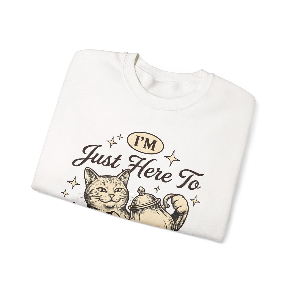 Feline Teapot Sweatshirt Cat Drink Gift Women Classic Sweatshirt Teapot T-Sh