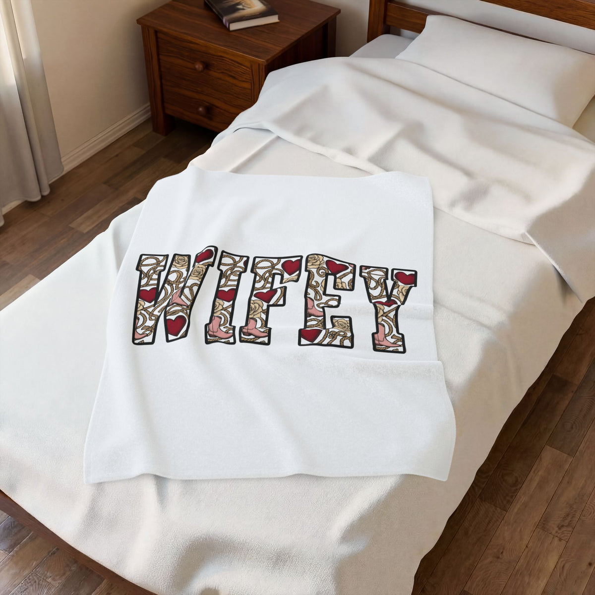 Heart Design Blanket Wife Valentines Gift Women Graphic Blanket Heart Blanket Spouse Fan Artistic Blanket Love Graphic Heart Classic Rose Bloom