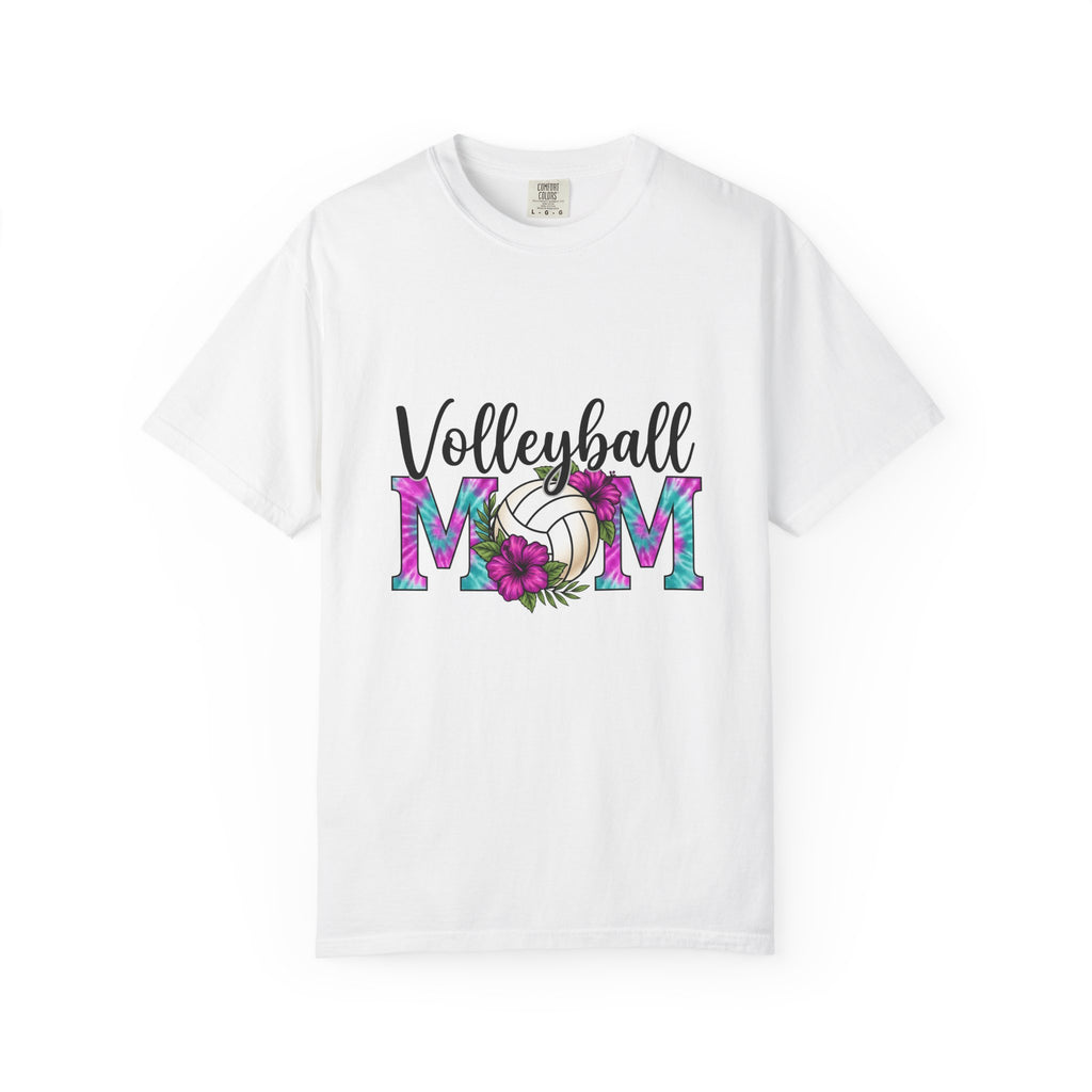 Volleyball Floral T-Shirt Volleyball Mom Sports Gift Women Tie Dye T-Shirt Volleyball T-Shirt Volleyball Enthusiast Batik T-Shirt Athletic Graphic