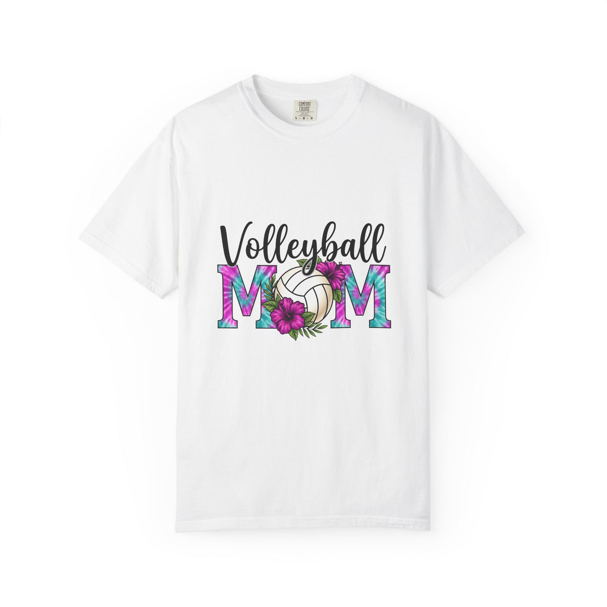 Volleyball Floral T-Shirt Volleyball Mom Sports Gift Women Tie Dye T-Shirt Volleyball T-Shirt Volleyball Enthusiast Batik T-Shirt Athletic Graphic