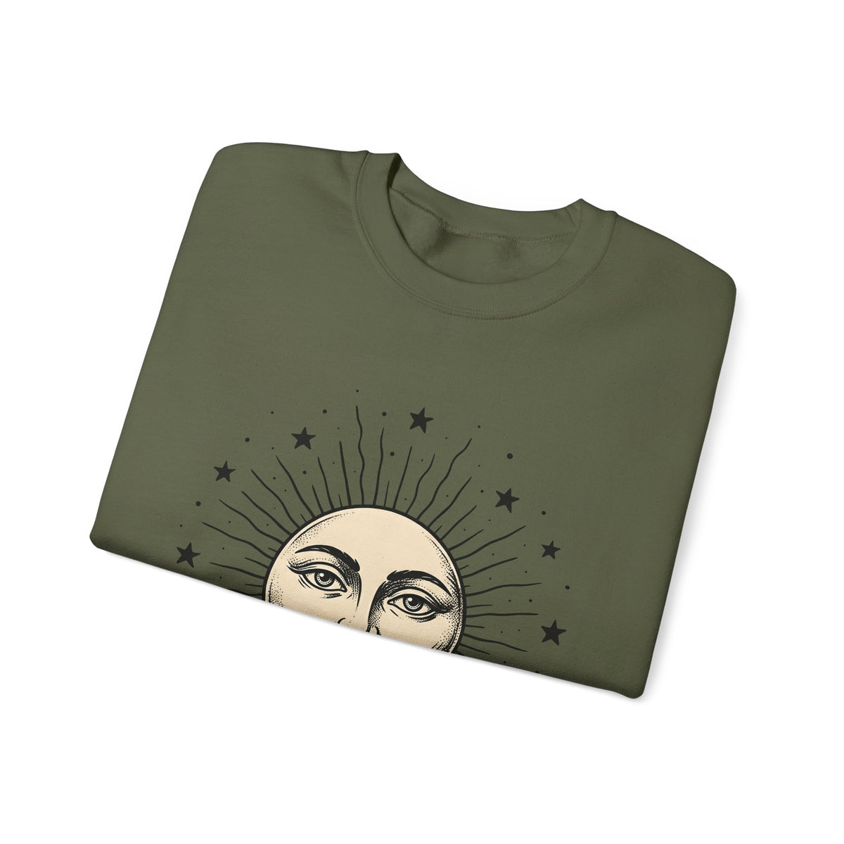 Sun Face Sweatshirt Boho Chic Space Gift Women Rustic Sweatshirt Sun Sweatshirt Hippie Fan Bohemian Sweatshirt Galaxy Graphic Line Art Stars Sweatshirt
