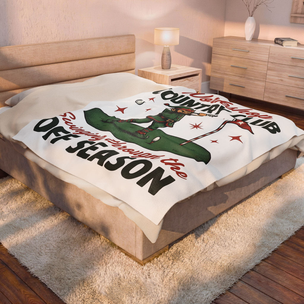 Festive Elf Golf Blanket Christmas Workout Gift Women Sketch Blanket Elf Golfing Blanket Christmas Fan Fitness Graphic Classic Golf Post Blanket