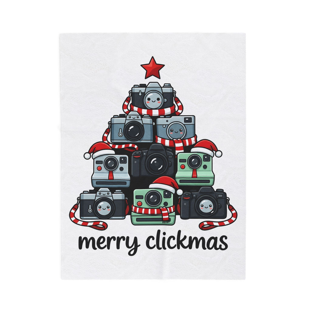 Camera Tree Christmas Photography Gift Kawaii Tree Camera Xmas Enthusiast Cute Photographic Blanket