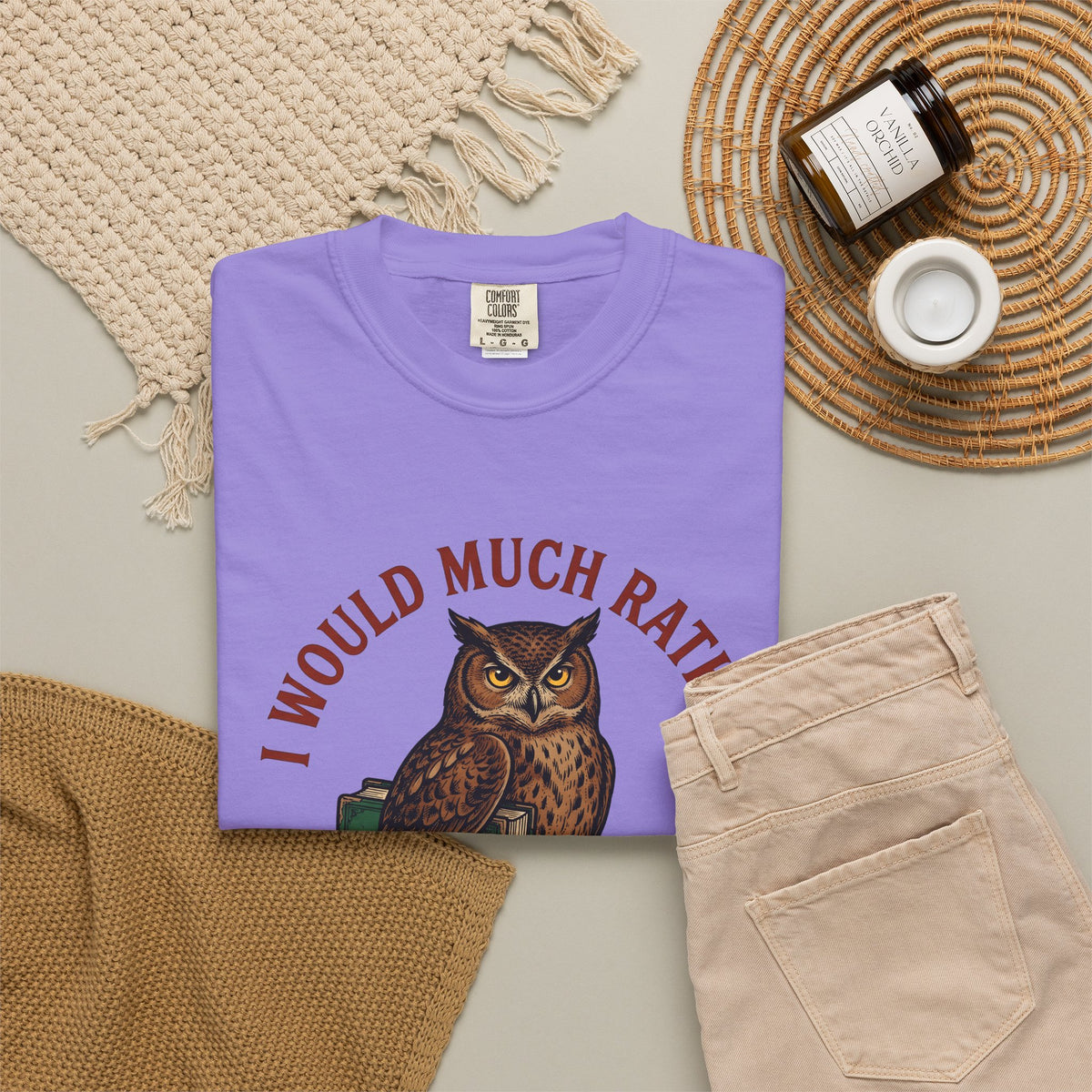 Owl Books T-Shirt Book Animal Gift Women Vintage T-Shirt Bookish T-Shirt Bibliophile Enthusiast Retro T-Shirt Wildlife Graphic Hand Drawn Animal