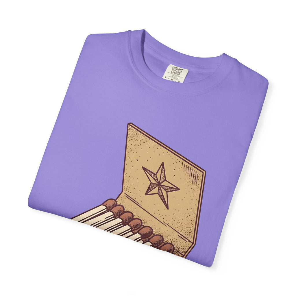 Matchbook Star T-Shirt Cowgirl Gypsy Gift Women Retro T-Shirt Matchcover T-Shirt Cowgirl Fan Vintage T-Shirt Bohemian Graphic Sketch Cowboy T-Shirt
