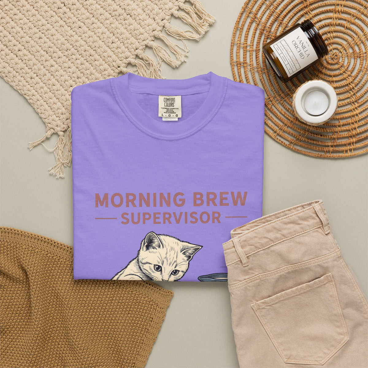 Cat Coffee Cup Cat Coffee Gift Hand Drawn Coffee Mug Cat Fan Illustrated Caffeinated T-Shirt