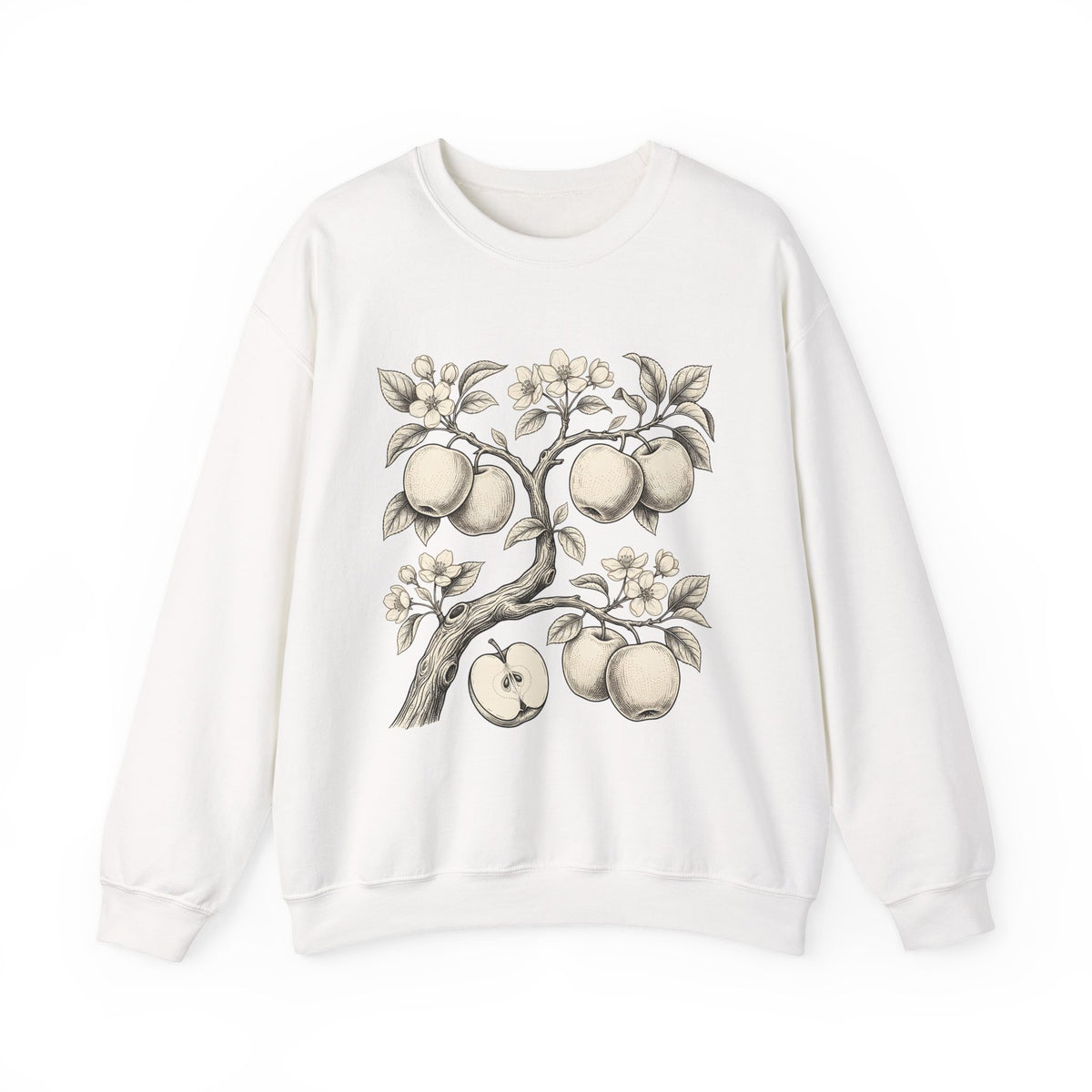 Apple Tree Sweatshirt Cottagecore Nature Gift Women Botanical Sweatshirt Apple Sweatshirt Rustic Fan Floral Sweatshirt Environmental Graphic Vintage Blossom