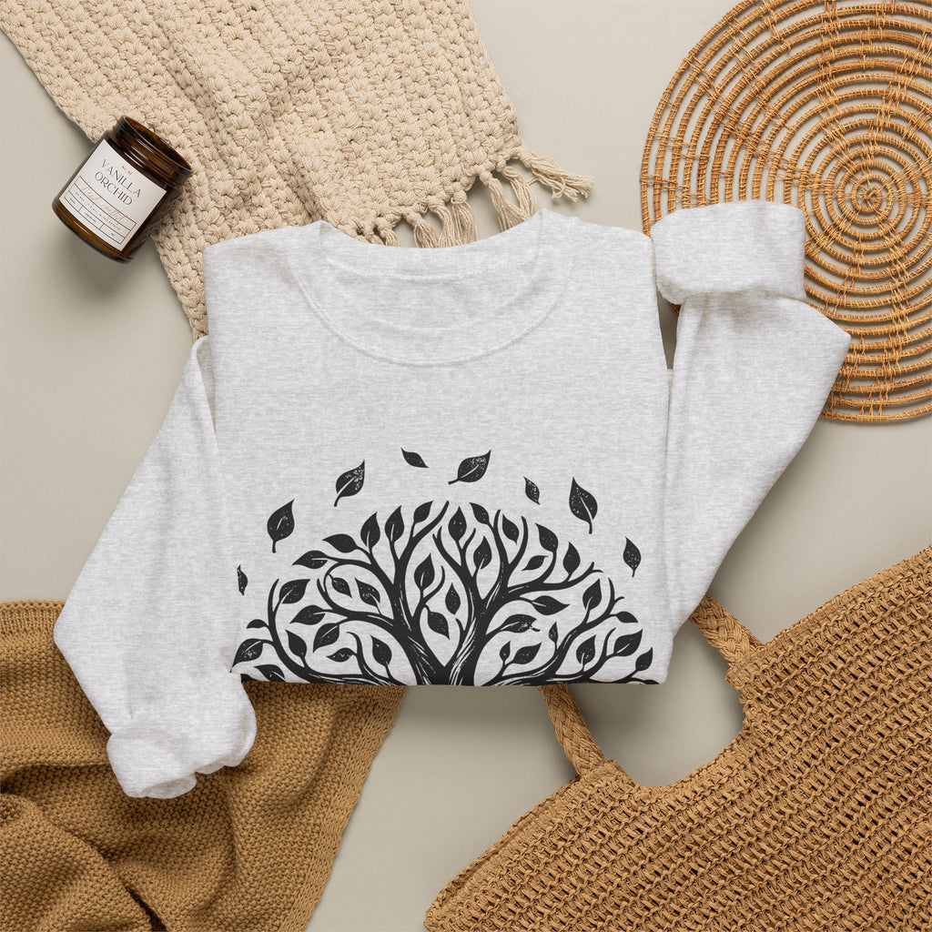 Tree Life Sweatshirt Nature Occult Gift Women Free Spirit Sweatshirt Arboreal Sweatshirt Environmental Enthusiast Bohemian Sweatshirt Mystical Graphic Sleek