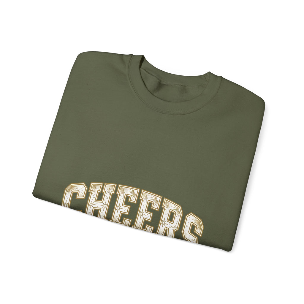 Festive Lettering Holiday Gathering Gift Cheerful Typography Christmas Fan Hand Lettering Party Sweatshirt