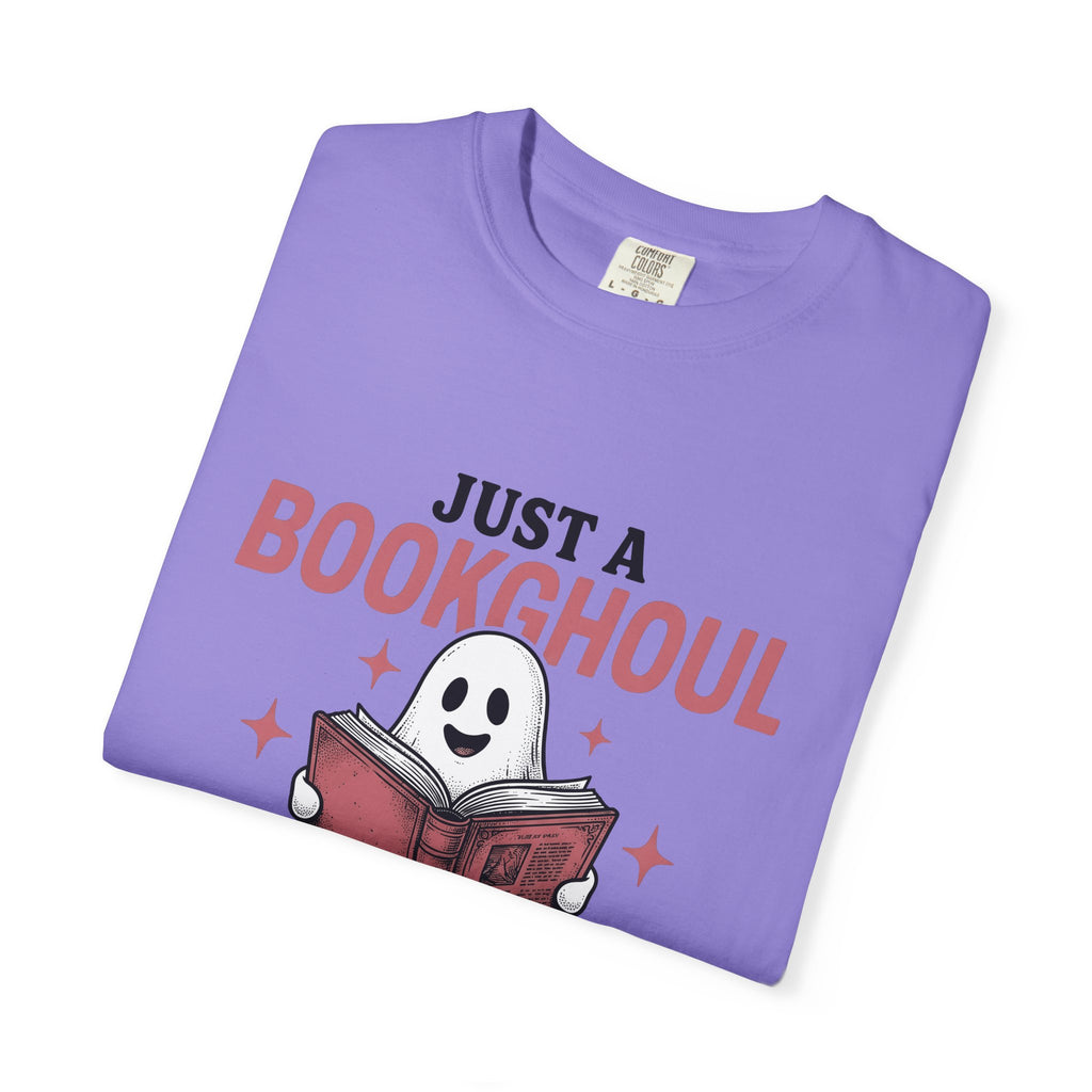 Phantom Reading Book T-Shirt Halloween Reader Gift Women Illustration T-Shirt Bookworm T-Shirt Spooky Fan Ghostly T-Shirt Book Graphic Sketch