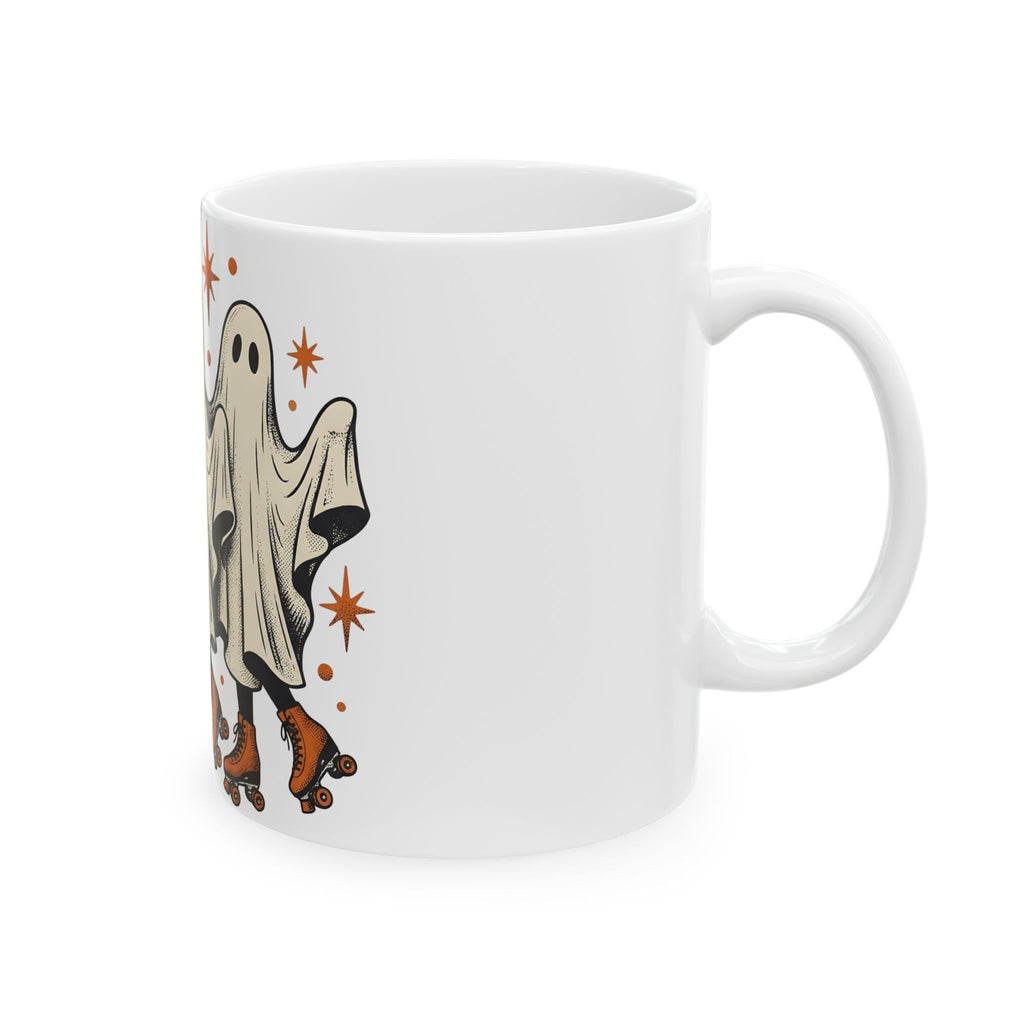 Apparition Skate Mug Halloween Rollerblade Gift Women Hand Drawn Mug Skateboard Mug Spooky Fan Hand Drawn Mug Inline Skate Graphic