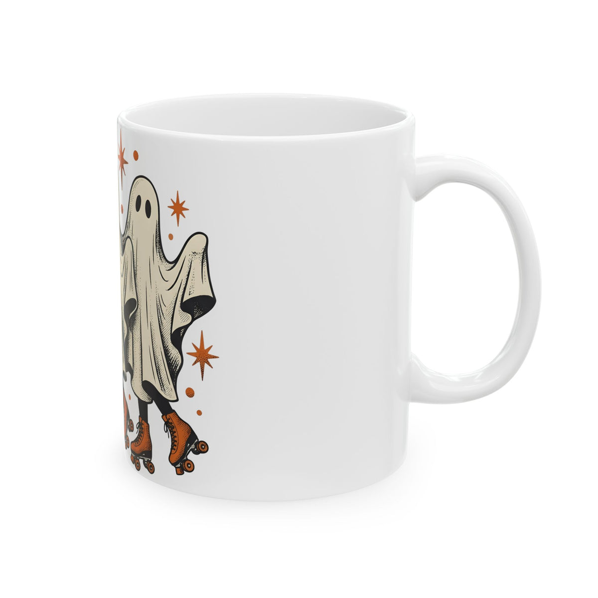 Apparition Skate Mug Halloween Rollerblade Gift Women Hand Drawn Mug Skateboard Mug Spooky Fan Hand Drawn Mug Inline Skate Graphic